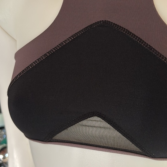 L*Space XS/S Two-piece Swimsuit, Black And Purple with Mesh Details - Picture 8 of 11